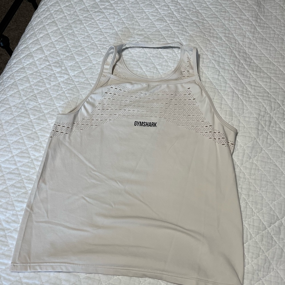 gymshark cream tank top size small